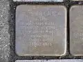 der Stolperstein für Ludwig Cahn
