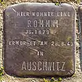 Stolperstein für eine Rommni (Kämmergasse 14)