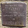 Stolperstein für eine Rommni (Kämmergasse 14)