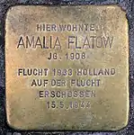 Stolperstein für Amalia Flatow