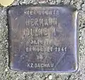 Stolperstein Hermann Holzheim in der Wolliner Straße&nbsp;3