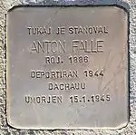 Stolperstein in slowenischer Sprache