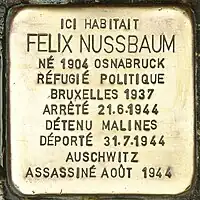 Stolperstein in Brüssel