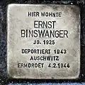 Stolperstein für Ernst Binswanger