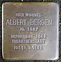 Stolperstein für Albert Bergen (Genter Straße 25)