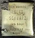 Stolperstein für Albert Schwarz (Aachener Straße 28)