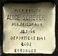 Stolperstein für Alice Scheyer (Maria-Hilf-Straße 17)