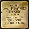 Stolperstein für Amalie Horwitz (Brüsseler Straße 89)