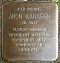 Stolperstein für Aron Kanarek (Kleiner Griechenmarkt 31)