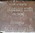 Stolperstein für Bernhard Schön (Sternengasse 48)