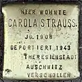 Stolperstein für Carola Strauss (Aachener Straße 28)