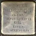 Stolperstein für Chiel Ruwalski (Rolandstraße 63)