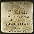 Stolperstein für Dora Friedland (Kurfürstenstraße 18)