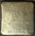Stolperstein für Dorothea Susanne Stein (Jahnstraße 26)