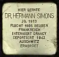 Stolperstein für Hermann Simons (Schaurtestraße 1)
