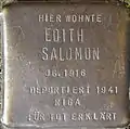 Stolperstein für Edith Salomon (Im Dau 12)