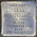 Stolperstein für Ella Rosenbaum (Dasselstraße 37)