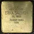 Stolperstein für Erika Salomon (Lothringerstraße 1)