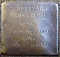 Stolperstein für Erna Sperber (Zwirner Straße 33)