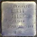 Stolperstein für Ernst Salomon (Dasselstraße 37)