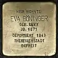 Stolperstein für Eva Böninger (Bonner Straße 25)