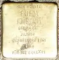 Stolperstein für Frieda Kohlmann (Roonstraße 58)