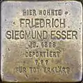 Stolperstein für Friedrich Siegmund Esser (Himmerichstraße 2)