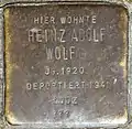 Stolperstein für Heinz Adolf Wolf (Schaevenstraße 4)