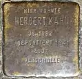 Stolperstein für Herbert Kahn (Schaevenstraße 4)
