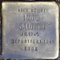 Stolperstein für Inge Salomon (Dasselstraße 37)