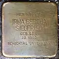 Stolperstein für Irma Bertha Siegfried (Sülzgürtel 72)