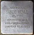 Stolperstein für Jakob Henle (Redwitzstraße 87)