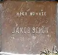 Stolperstein für Jakob Schön (Sternengasse 48)