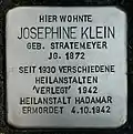 Stolperstein für Josephine Klein (Uhlandstraße 76)