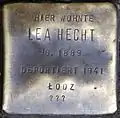 Stolperstein für Lea Hecht (Engelbertstraße 44)