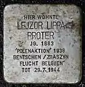 Stolperstein für Lejzor Lippa Proter (Lochnerstraße 11)