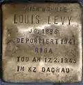 Stolperstein für Louis Levy (Maastrichter Straße 3)
