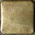 Stolperstein für Markus Meyer (Mauritiussteinweg 81)