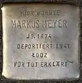 Stolpersteine Köln, Markus Meyer (Rolandstraße 63)