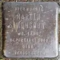 Stolperstein für Martin Simonsohn (Frankstraße 12)