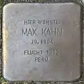 Stolperstein für Max Kahn (Weyerstraße 89)