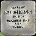 Stolperstein für Paul Seligmann (Lübecker Straße 22)