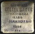 Stolperstein für Regina Bader (Engelbertstraße 12)