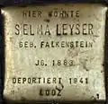 Stolperstein für Selma Leyser (Aachener Straße 28)