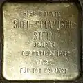 Stolperstein für Sofie Sulamisch Stein (Jahnstraße 26)