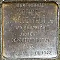 Stolperstein für Sophie Rosenfeld (Schaevenstraße 4)