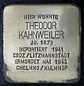 Stolperstein für Theodor Kahnweiler (Neusser Wall 46)