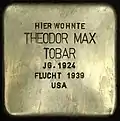 Stolperstein für Theodor Max Tobar (Meister-Gerhard-Straße 5)