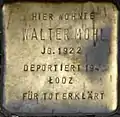 Stolperstein für Walter Mohl (Richard-Wagner-Straße 23)