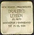 Stolperstein für Alfred Levison (Brüsseler Straße 83)